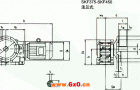 SKF375-SKF450法兰式斜齿轮—蜗旋伞齿轮减速电机外形及安装尺寸
