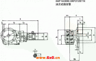 SKF140S90-SKF212S115法兰式组合型斜齿轮—蜗旋伞齿轮减速电机外形及安装尺寸