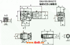 SKA100-SKA212轴装式空心轴输出斜齿轮—蜗旋伞齿轮减速电机外形及安装尺寸