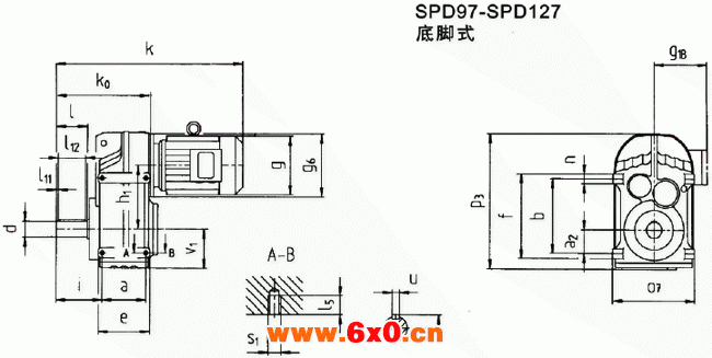 SP系列平行轴斜齿轮减速电机（图）