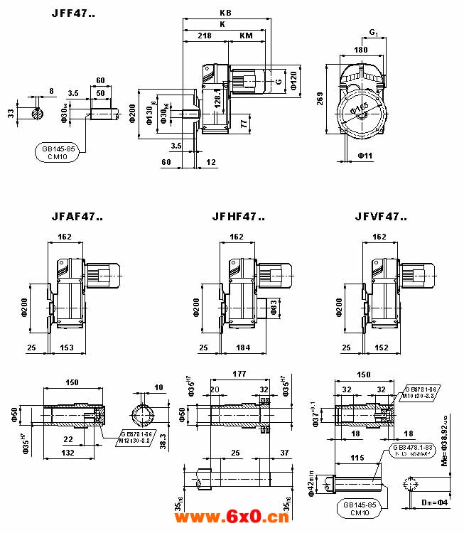JF系列减速电机(GB10095-88)