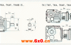 TK系列螺旋伞齿轮减速机外形安装尺寸(型号为TK..S、TK..)