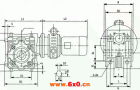 MB-WJ中空轴蜗轮减速机组合型的外型及安装尺寸