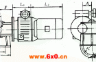 XB系列钢球无级变速机配一级蜗轮减速机外形及安装尺寸