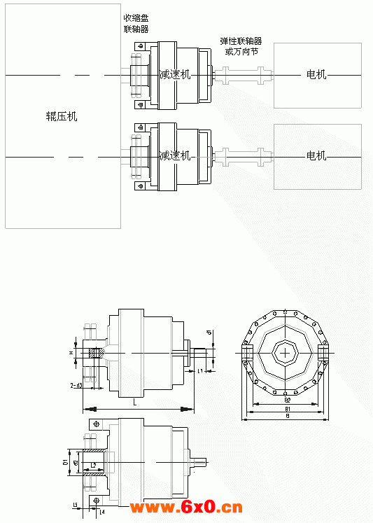 JGY系列螺压机减速机外形尺寸