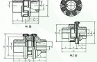 ML梅花形弹性联轴机外形及安装尺寸（GB5272—85）