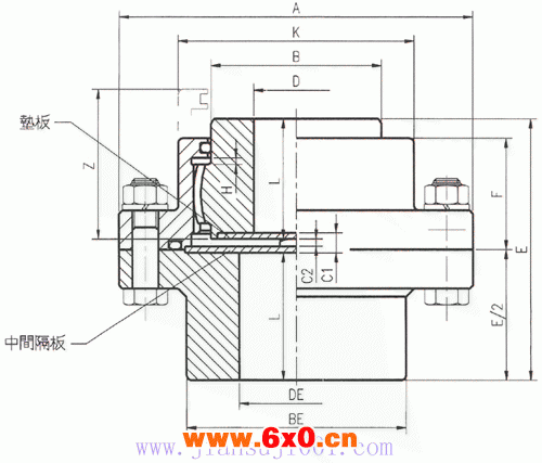 DY-VB型垂直式单面啮合联轴器