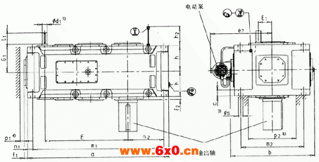 平行轴齿轮箱四级传动立式安装（H4.V）