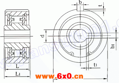 CKA型(基本型)单向楔块超越离合器
