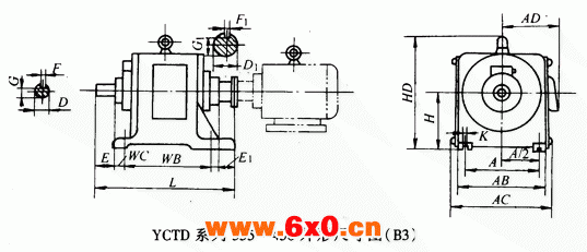 YCTD系列355～450外形尺寸图（B3）