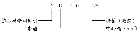 YD系列双速三相异步电动机产品特点及标记方法(6kV)