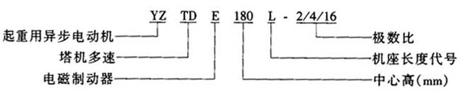 YZTDE180L-2/4/16起重用电磁制动多速三相异步电动机