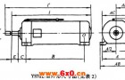 YS78型石工用异步电动机外形及安装尺寸