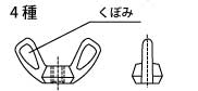 形状有四种翼形螺母
