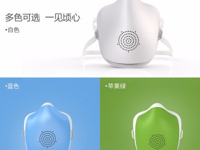 HUAO 电动口罩厂家批发pm2.5活性炭防雾霾电动智能送风防尘过滤口罩logo定制