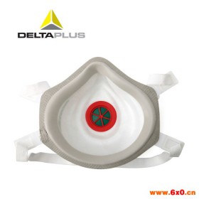 DELTA/代尔塔104019无纺布防护口罩 配呼气阀 头带可调节 用于高度粉尘 放射性颗粒物及焊接作业时金属烟气的防护