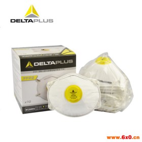 DELTA/代尔塔104016无纺布防护口罩 配有呼气阀 呼吸更畅快 防各种粉尘颗粒物 适用于长时间处于高湿热环境佩戴