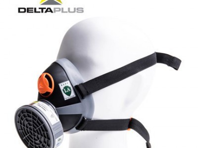 DELTA/代尔塔105011化工防毒面具 喷漆口罩专用装修防甲醛硅胶半面罩 化工喷漆专用 硅胶半面罩 装修防甲醛 工业
