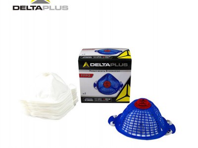 DELTA/代尔塔104112蜘蛛面罩 组合型替换棉式防尘口罩 针对有机蒸汽及其异味 普通粉尘颗粒物