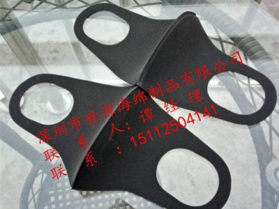 生产海绵口罩 PM2.5口罩 聚醚海绵口罩 黑灰色海绵防尘口罩