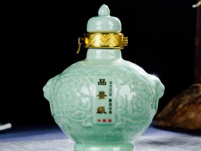 陶瓷酒瓶1斤青釉陶瓷酒瓶 一斤酒坛景德镇工艺收藏酒具家用酒壶