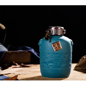 酒瓶陶瓷家用自酿酒瓶 空瓶5斤装酒坛子白酒具瓷小酒瓶