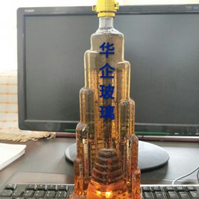 哈利法塔玻璃酒瓶空心塔造型玻璃白酒瓶迪拜塔造型醒酒器