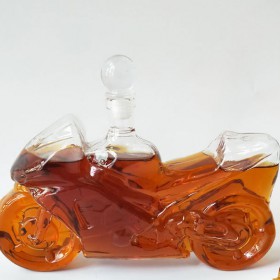 哈雷摩托车造型白酒瓶玻璃摩托车酒瓶异形玻璃白酒瓶个性玻璃酒瓶