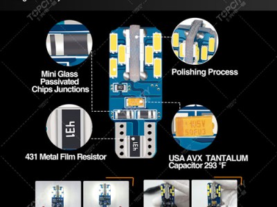 LED汽车小灯T10-24D仪表灯示宽灯牌