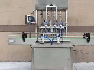 榆林市鑫朋宇四头全自动液体灌装机|润滑油灌装机|调味品灌装机