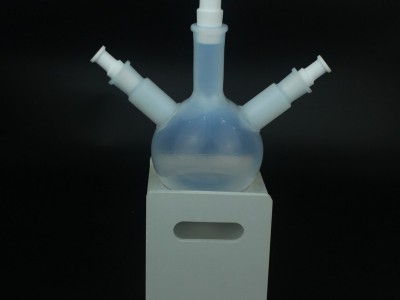 PFA三颈烧瓶特氟龙蒸馏反应瓶耐酸碱可定制