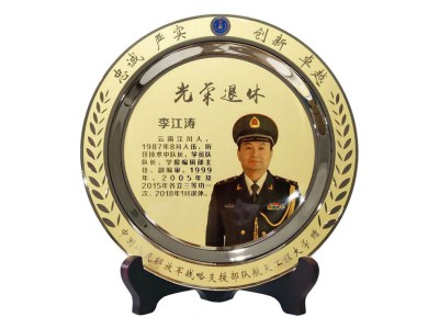 厂家直销景泰蓝铜盘定制中国风纪念