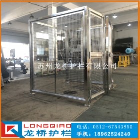 龙桥订制机械手电焊区围栏 304不锈钢隔离防护网配套大门