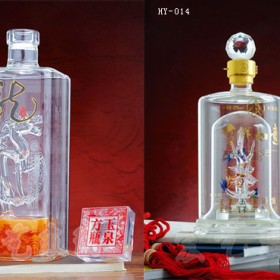 安徽船瓶企业|宏艺玻璃制品厂价内置酒瓶