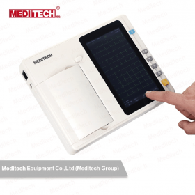 麦迪特新款便携式医用彩色触屏三道心电图机EKG3A心电监护仪