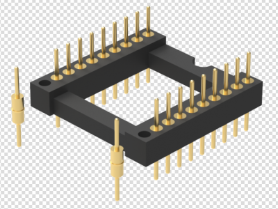 IC座 ICSOCKET1.778mm间距 圆PIN车