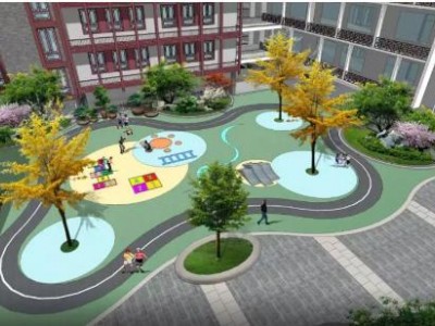 学校校园景观设计方案与效果图施工图定制