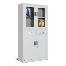 办公四门文件柜 上玻下铁结构设计 使用更加的方便