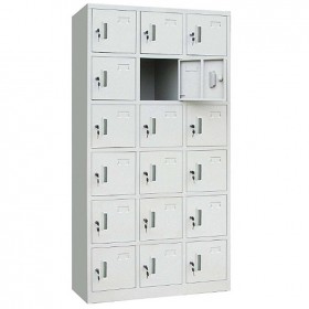 十五门挂锁扣储物柜 保密性强 立式设计占地空间少