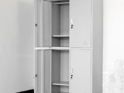 钢制四门学校更衣柜 衣柜内置承重层板储存量可以更大