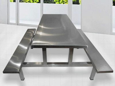 加厚食堂餐桌椅 连体结构设计 餐桌