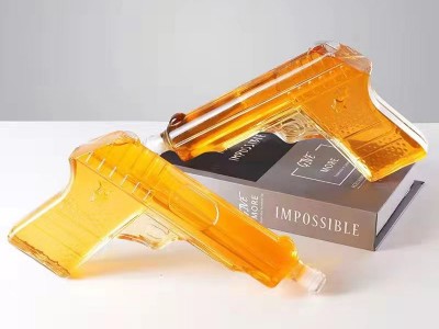 河间华企造型酒瓶高硼硅玻璃酒瓶酒瓶包装异形工艺酒瓶