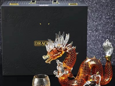 河间华企十二龙造型酒瓶高硼硅玻璃