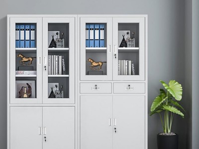 上玻下铁加厚文件柜 资料管理更加的方便 储存量更大