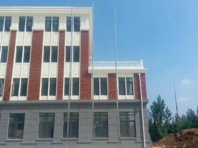 泰安亿佳学校不锈钢锥形旗杆组合