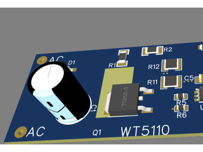 ACtoDC非隔离5W-15W非隔离芯片WT511