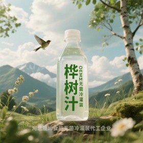 桦树汁代加工无菌冷灌装PET瓶