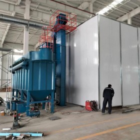 集成化设计无基础喷砂房涂装前处理设备