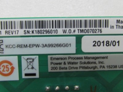 EMERSON艾默生3A99266G01控制器
