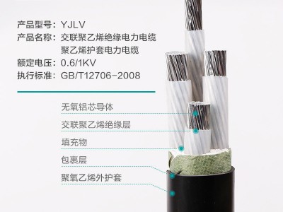 电缆厂商 YJLV交联铝电缆 1-5芯 生产加工
